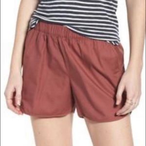 Madewell Pull On Autumn Berry Side Tie Shorts Size S